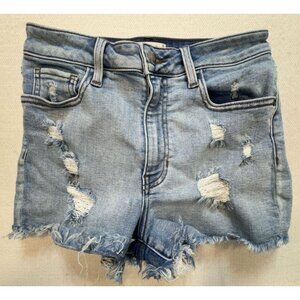 Harper Heritage Women’s Distressed Jeans Shorts Mid Rise Size 25 Blue Americana